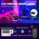 LuLabboard Rechargeable Wireless Gaming Mouse with RGB Lights
