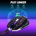 LuLabboard Rechargeable Wireless Gaming Mouse with RGB Lights