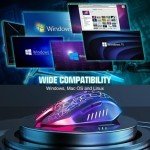 LuLabboard Rechargeable Wireless Gaming Mouse with RGB Lights