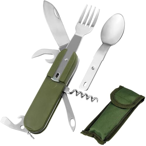 7-in-1 Stainless Steel Folding Tableware Set