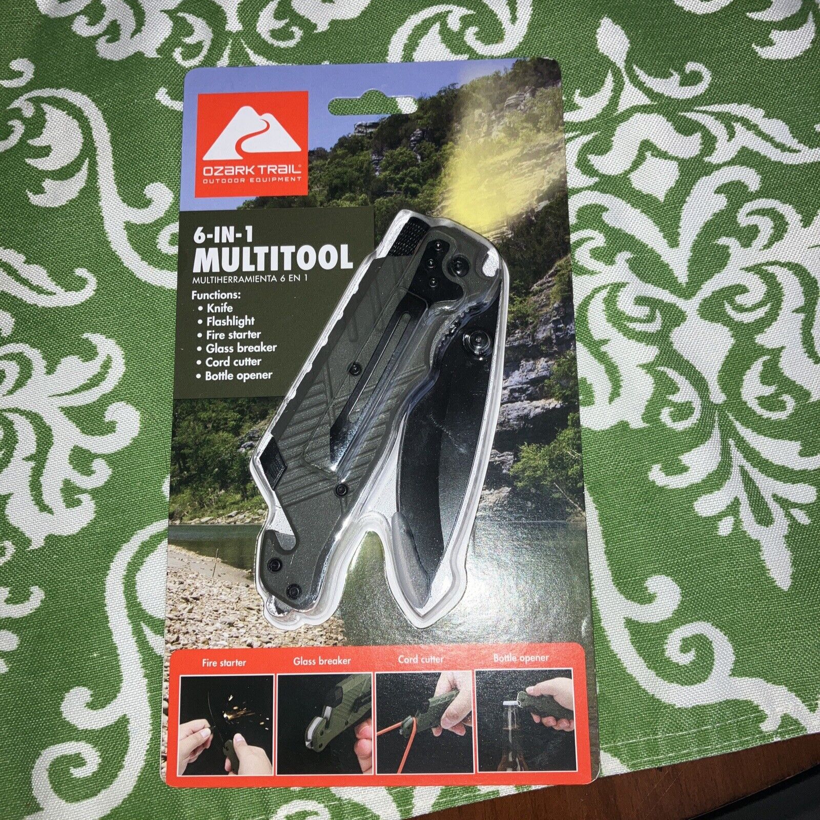 Ozark Trail 6-In-1 Multitool, Knife with Light, Model 5335