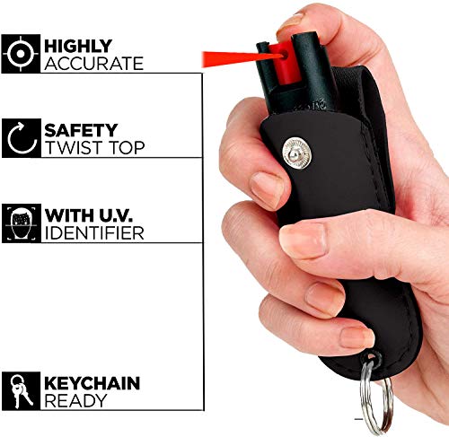 Compact FIGHTSENSE Self Defense Pepper Spray - Maximum Strength