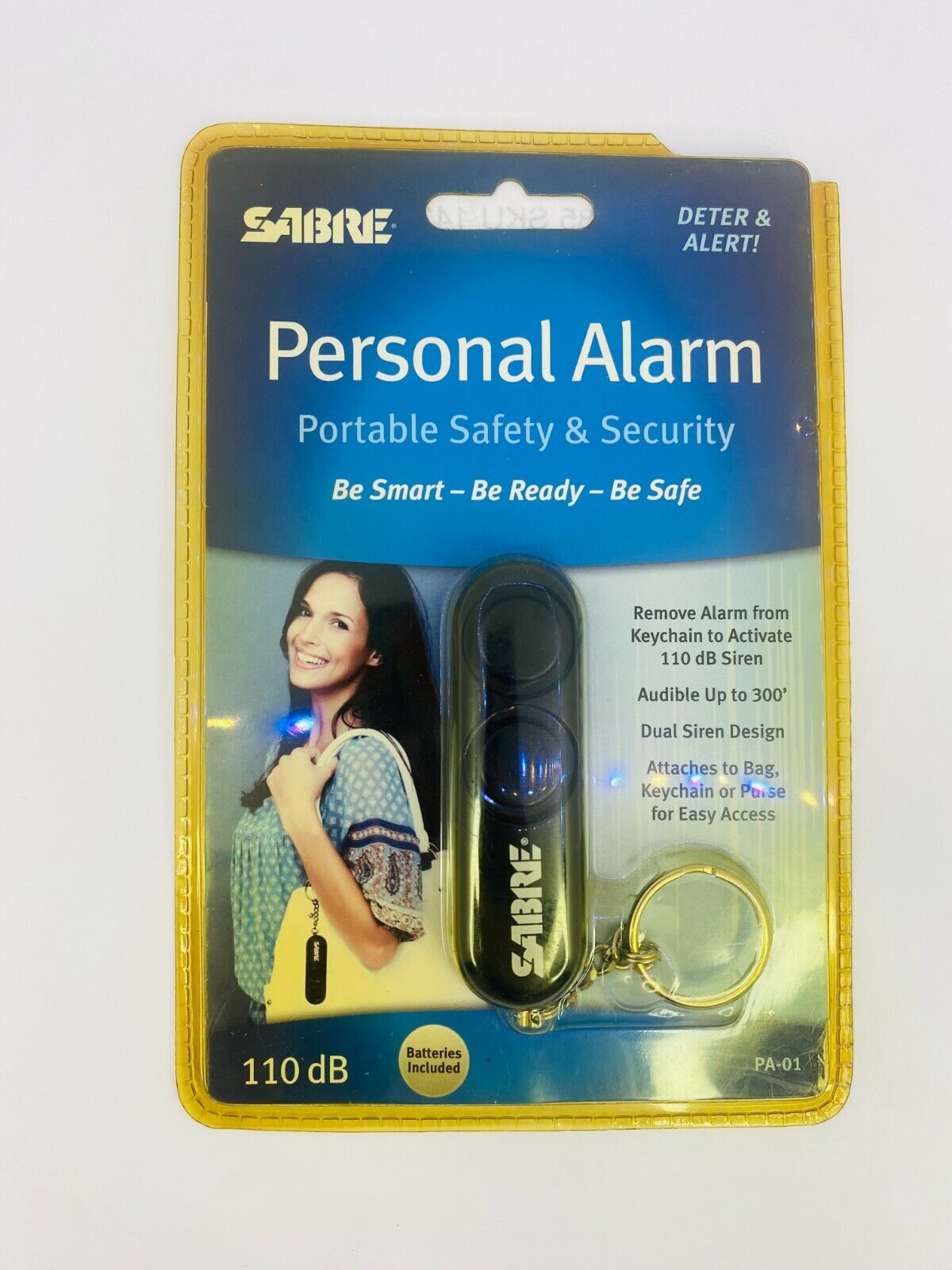 Sealed Sabre Personal Alarm with 110 dB