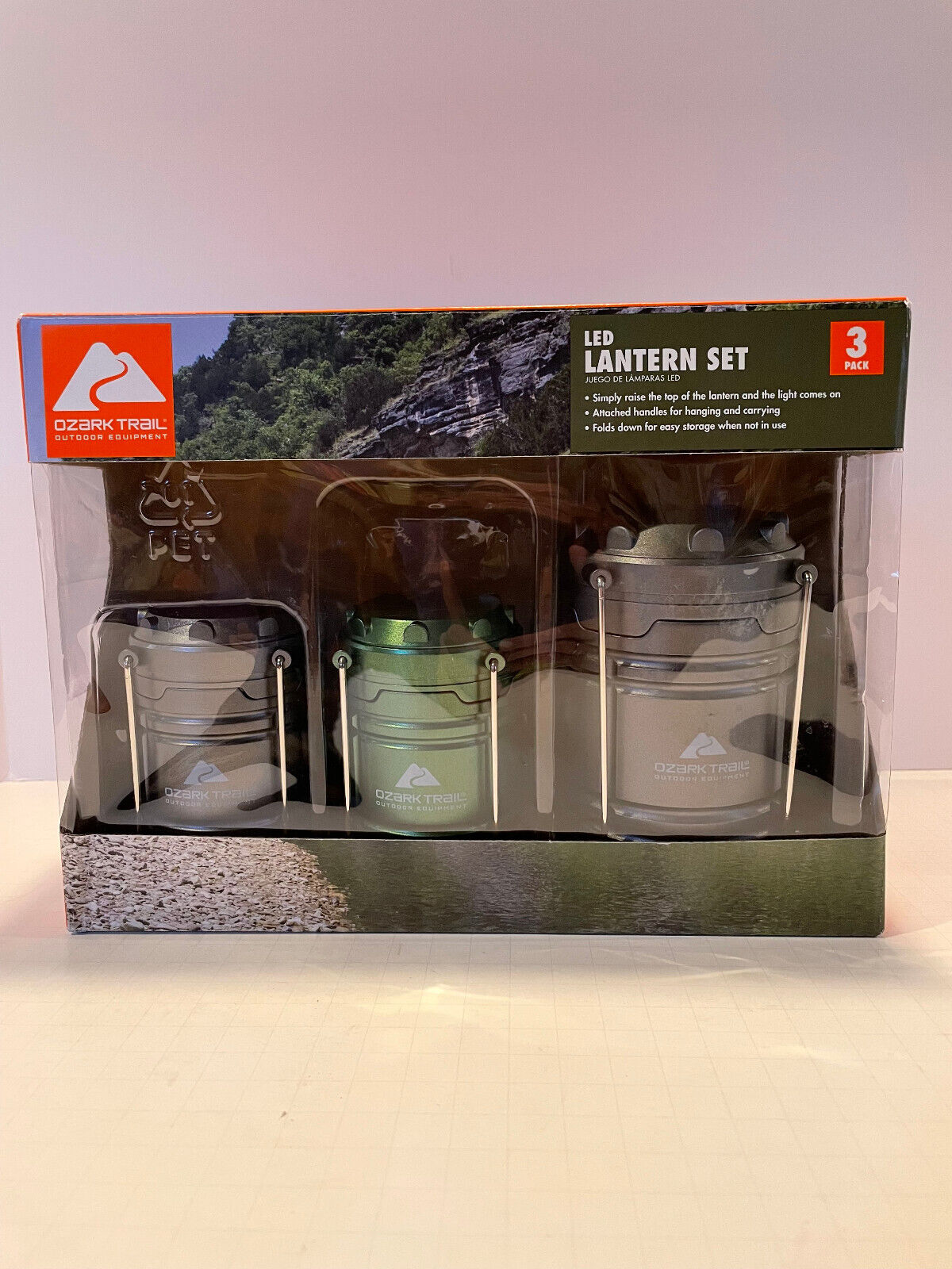 LED Camping Lanterns with Batteries (3-Pack)