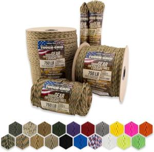 750lb Mixed Camo Paracord - Military Grade