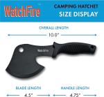 WatchFire Hatchet: Rubber Handle Survival Axe