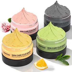4-Piece Organic Clay Mask Set for Skin Care