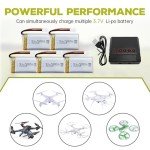 5 Lithium Batteries + Charger for Syma Drones