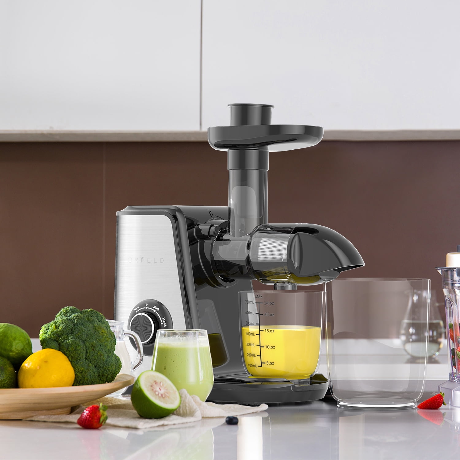 ORFELD Slow Masticating Juicer - Vegetable Fruit Extractor