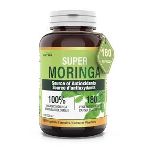 Organic Moringa Leaf Capsules - 180 Count, 1000mg