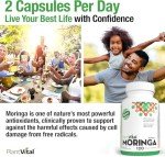 PlantVital Organic Moringa Leaf Capsules - 120 Count