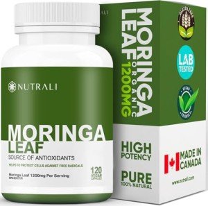 High Potency Organic Moringa Leaf Capsules 1200mg