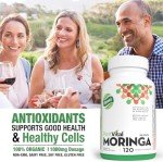 PlantVital Organic Moringa Leaf Capsules - 120 Count