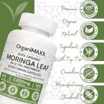 Organic Moringa Capsules 1200mg - Gut Health Boost