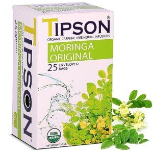 Tipson Organic Moringa Tea - Original Flavor - 25 Bags