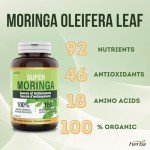 Organic Moringa Leaf Capsules - 180 Count, 1000mg