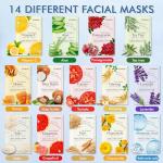KONEUK 14 Pack Hydrating Face Masks for All Skin
