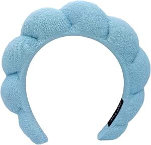 LALAXAVA Soft Blue Spa Headband for Skincare