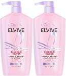 L'Oreal Paris Elvive Glycolic + Gloss Shine Boosting Shampoo and Conditioner Set, Cleanses and Smooths Dull, Porous Hair Into High-Shine, Glossy Hair, 1 Kit