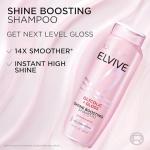 L'Oreal Paris Elvive Glycolic + Gloss Shine Boosting Shampoo and Conditioner Set, Cleanses and Smooths Dull, Porous Hair Into High-Shine, Glossy Hair, 1 Kit