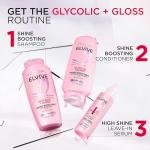 L'Oreal Paris Elvive Glycolic + Gloss Shine Boosting Shampoo and Conditioner Set, Cleanses and Smooths Dull, Porous Hair Into High-Shine, Glossy Hair, 1 Kit