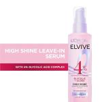 L'Oreal Paris Elvive Glycolic + Gloss High Shine Leave-In Hair Serum, Smooths Dull, Porous Hair Into High-Shine, Glossy Hair, 4.4 Fl Oz