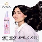 L'Oreal Paris Elvive Glycolic + Gloss High Shine Leave-In Hair Serum, Smooths Dull, Porous Hair Into High-Shine, Glossy Hair, 4.4 Fl Oz