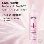 L'Oreal Paris Elvive Glycolic + Gloss High Shine Leave-In Hair Serum, Smooths Dull, Porous Hair Into High-Shine, Glossy Hair, 4.4 Fl Oz