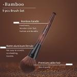 Organic Bamboo Makeup Brush Set with Case
