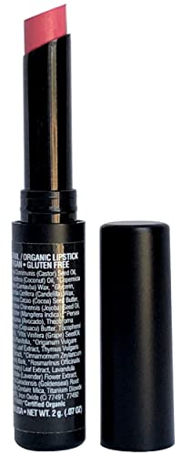 Organic Vegan Lipstick - Precious Pink Shimmer