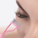 Pink Eyelash Comb and Mascara Brush Tool