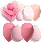 7-Piece Multi-Colored Makeup Sponge Set with Case