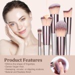 18-Piece Organic Makeup Brush Set with Black Case
