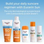 Eucerin Sun Tinted Age Defense SPF 50 Face Sunscreen Lotion with Hyaluronic Acid, Hypoallergenic, Non-Comedogenic Tinted Sunscreen SPF 50 Free of Fragrance, Oxybenzone and Octinoxate, 2.5 Fl Oz Bottle
