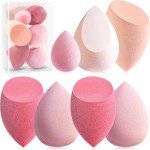 Makeup Sponge Set Foonbe Blender Sponges 7 Pcs for Liquid, Cream, and Powder, Latex Free, Multi colored Beauty Sponges with 1 Mini Sponge, Vegan & Cruelty-Free