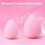 Makeup Sponge Set Foonbe Blender Sponges 7 Pcs for Liquid, Cream, and Powder, Latex Free, Multi colored Beauty Sponges with 1 Mini Sponge, Vegan & Cruelty-Free
