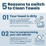 Organic Face Towels - 100% Biobased, 50 Ct