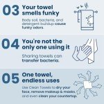Organic Face Towels - 100% Biobased, 50 Ct