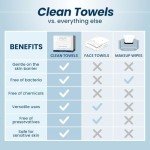 Organic Face Towels - 100% Biobased, 50 Ct