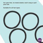 Ouchless Black Hair Ties - 15 Count
