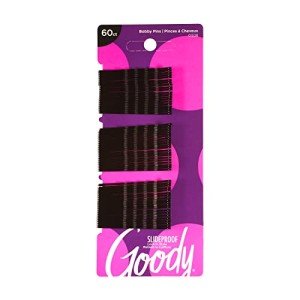 SlideProof Bobby Pins - Black, 60 Count