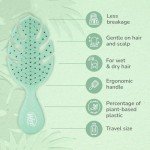 Go Green Mini Detangler Travel Hair Brush