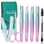 7-Piece Precision Eyebrow Tweezers Set for Women