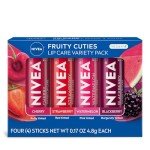 Fruity Tinted Lip Balm Variety Pack - 4 Sticks