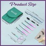 7-Piece Precision Eyebrow Tweezers Set for Women