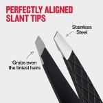 Precision Stainless Steel Slant Tweezer for Easy Hair Removal