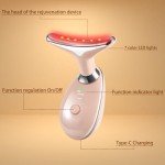 VGY 7-in-1 Face Massager Tool for Skin Care, Red Light Therapy for Face, Double Chin Gift (Pink)