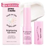 grace & stella Under Eye Brightener Balm Stick - Caffeine Eye Cream for Dark Circles, Puffiness, Wrinkles - Moisturizer Stick with Niacinamide, Hyaluronic Acid, Peptides - Vegan Skincare (0.13oz/3.5g)
