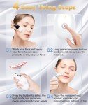 ELISHINE Light Based Multifunctional Facial Massager, 7 Color Portable Face Massager Tool for Skin Care, Glossy White