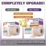 Silicone Scar Sheets,Silicone Scar Tape,Scar Tape For Surgical Scars,Silicone Scar Removal Strips For Surgical,C-Section,Tummy Tuck,Keloid Scars(1.6"X 59" Roll-1.5M) Keloid Bump Removal